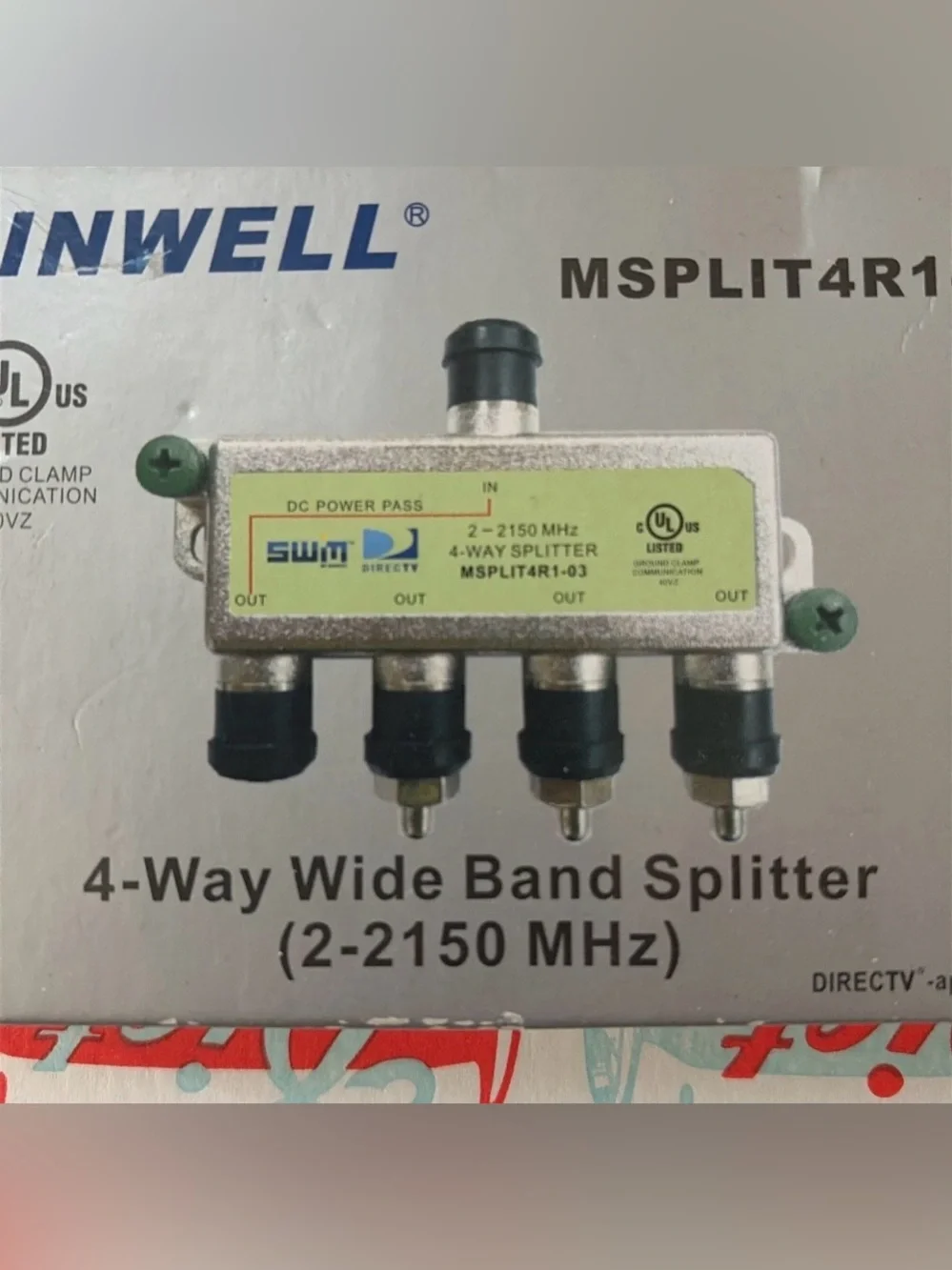 Zinwell 4-Way Wide Band Splitter - Silver
